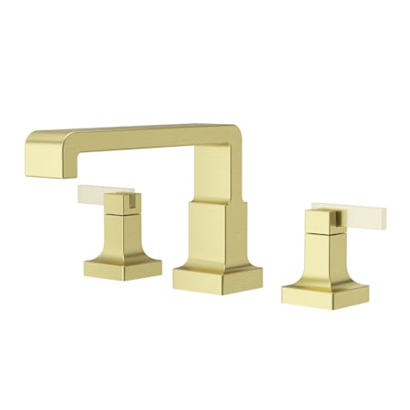 Pfister Verve Deck Mounted Roman Tub Filler - Less Rough In and Handles Brushed Gold
