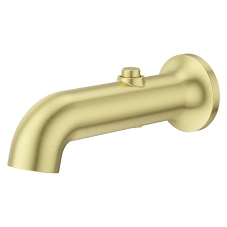 Pfister Modern Round 7-1/8" Integrated Diverter Tub Spout Brushed Gold