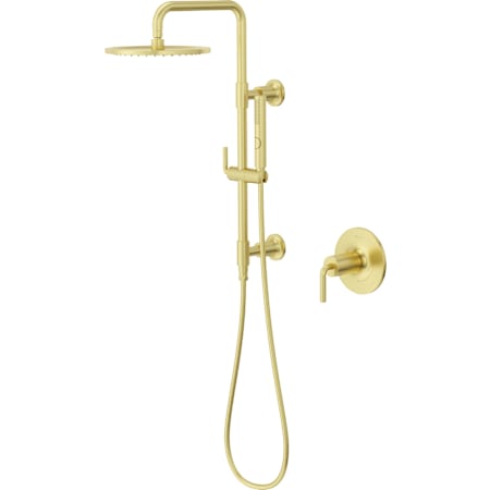 Pfister Tenet Pressure Balance Shower Trim with Shower Column and 10" Rainhead Brushed Gold