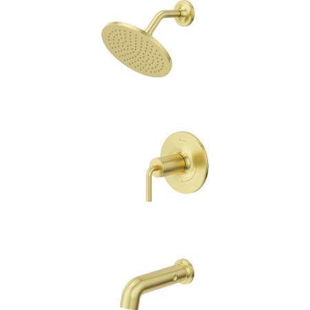 Pfister Tenet Pressure Balance Tub/Shower Trim with 8" Rainhead, 9" Shower Arm & Flange Brushed Gold