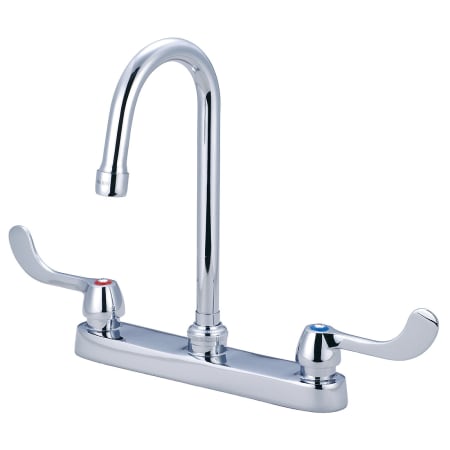 Pioneer Faucets Central Brass 1.5 GPM Widespread Kitchen Faucet Polished Chrome