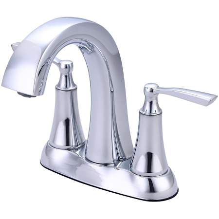 Pioneer Faucets Cabrillo 1.2 GPM Centerset Bathroom Faucet with Pop-Up Drain Assembly and Tapered Metal Handles Chrome