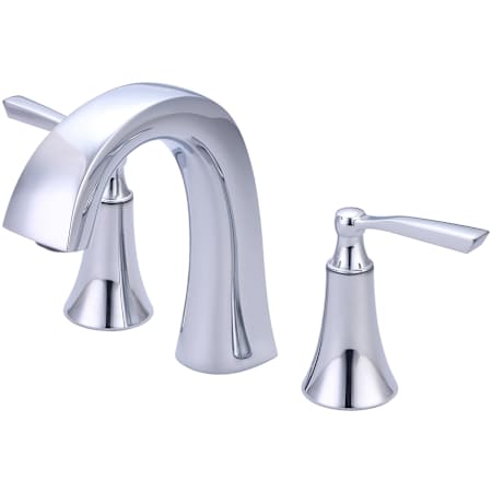 Pioneer Faucets Cabrillo 1.2 GPM Widespread Bathroom Faucet with Pop-Up Drain Assembly and Tapered Metal Handles Chrome