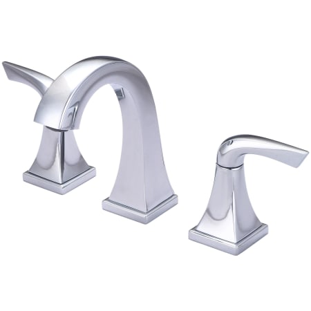 Pioneer Faucets Prenza 1.2 GPM Widespread Bathroom Faucet with Brass Push Down Drain Assembly Chrome