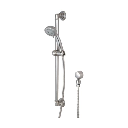 Pioneer Faucets Del Mar 1.75 GPM Multi-Function Hand Shower Package - Includes Slide Bar, Hose, and Wall Supply Brushed Nickel