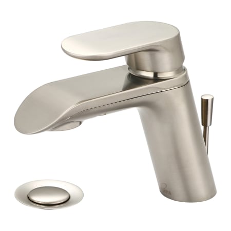 Pioneer Faucets i1 1.2 GPM Single Hole Bathroom Faucet with Pop-Up Drain Assembly Brushed Nickel