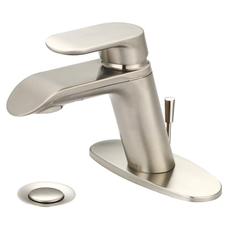 Pioneer Faucets i1 1.2 GPM Single Hole Bathroom Faucet with Pop-Up Drain Assembly Brushed Nickel