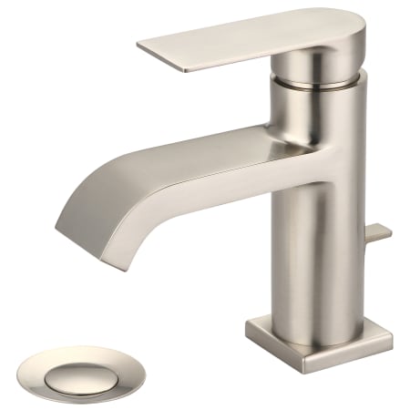 Pioneer Faucets i4 1.2 GPM Deck Mounted Single Hole Bathroom Faucet with Pop-Up Drain Assembly Brushed Nickel