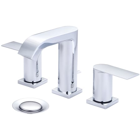 Pioneer Faucets i4 1.2 GPM Deck Mounted Widespread Bathroom Faucet with Pop-Up Drain Assembly Brushed Nickel