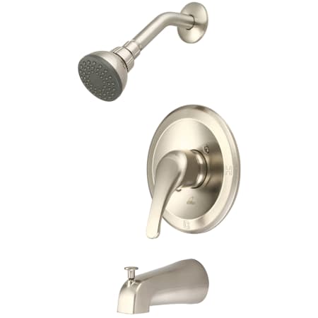 Pioneer Faucets Elite Tub and Shower Trim Package with 1.5 GPM Single Function Shower Head Brushed Nickel