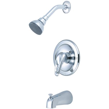 Pioneer Faucets Elite Tub and Shower Trim Package with 1.5 GPM Single Function Shower Head Polished Chrome