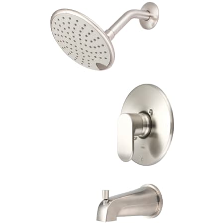 Pioneer Faucets i1 Tub and Shower Trim Package with 1.75 GPM Single Function Shower Head Brushed Nickel