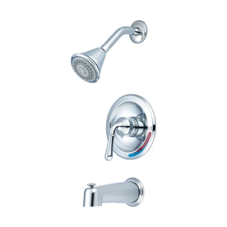 Pioneer Faucets Accent Tub and Shower Trim Package with 1.75 GPM Multi Function Shower Head Polished Chrome