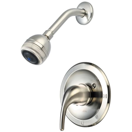 Pioneer Faucets Accent Shower Trim Set with 1.75 GPM Multi Function Shower Head Brushed Nickel
