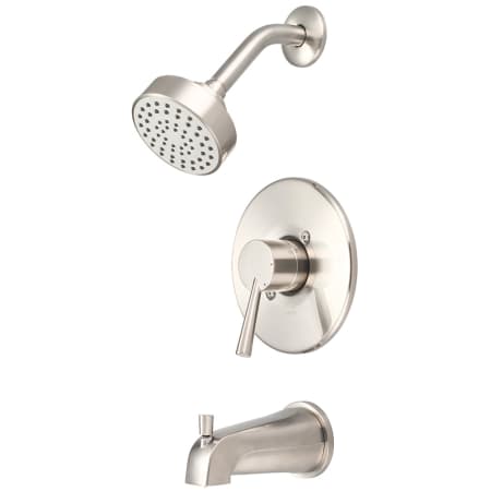 Pioneer Faucets i2 Tub and Shower Trim Package with 1.75 GPM Single Function Shower Head Brushed Nickel