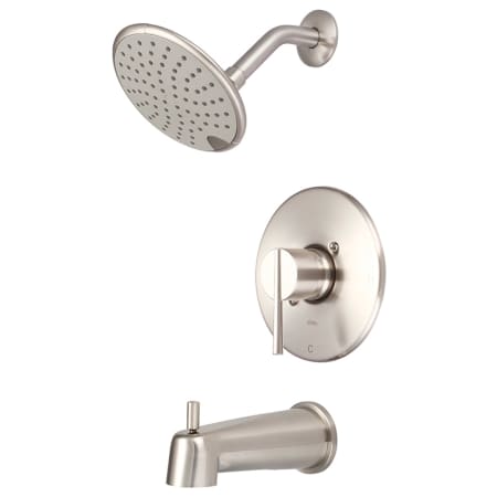 Pioneer Faucets i2v Tub and Shower Trim Package with 1.75 GPM Single Function Shower Head Brushed Nickel