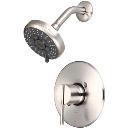 Pioneer Faucets i2v Tub and Shower Trim Package with 1.75 GPM Multi Function Shower Head Brushed Nickel