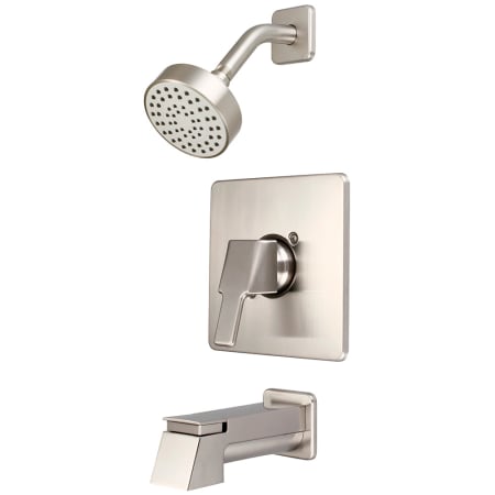 Pioneer Faucets i3 Tub and Shower Trim Package with 1.75 GPM Single Function Shower Head Brushed Nickel