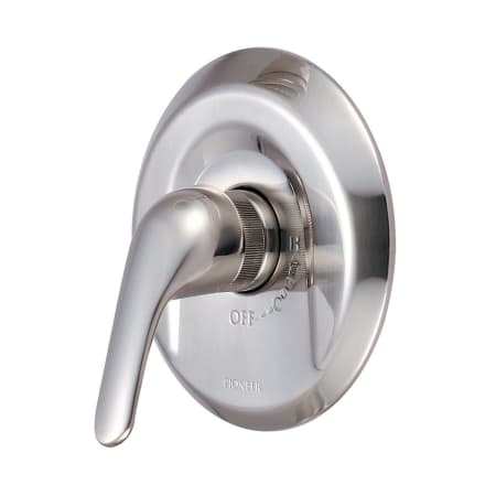 Pioneer Faucets Legacy Single Function Thermostatic Valve Trim Only with Single Lever Handle, and Volume Control – Less Rough In Brushed Nickel