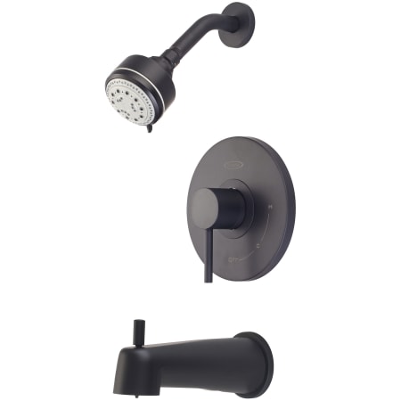 Pioneer Faucets Motegi Tub and Shower Trim Package with 1.75 GPM Multi Function Shower Head Matte Black