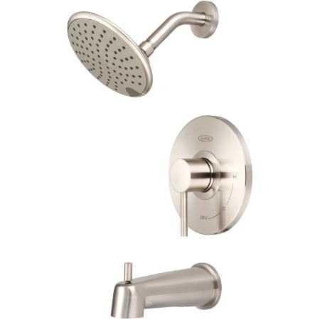 Pioneer Faucets Motegi Tub and Shower Trim Package with 1.75 GPM Multi Function Shower Head Brushed Nickel