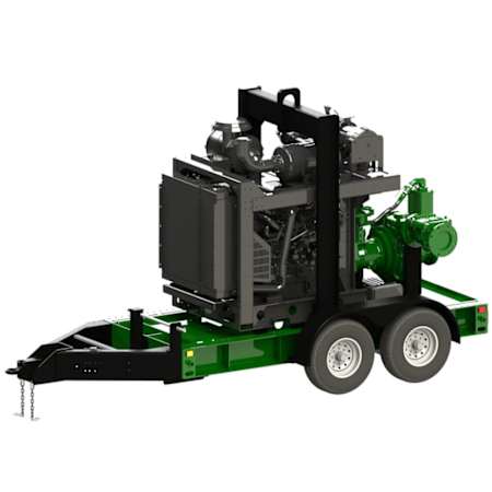 Pioneer Pump 7000 GPM (10") Trailer Mounted Electric Start Diesel Trash Pump with John Deere 9.0L Engine N/A