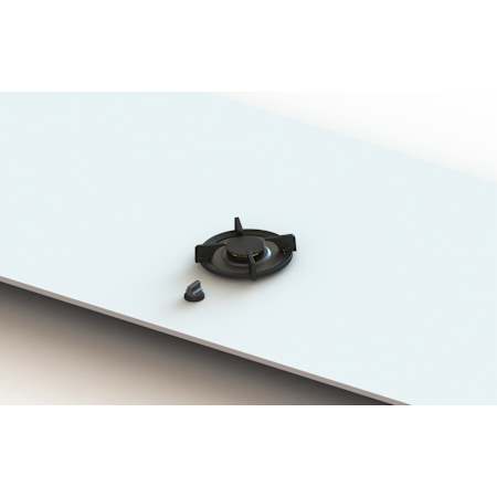 PITT Cooking Altar Professional Series 9 Inch Wide 1 Burner Liquid Propane Cooktop with Enamel Cast Iron Supports and Handmade Brass