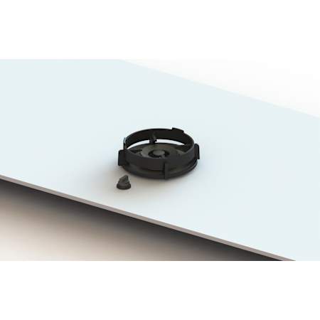 PITT Cooking Azuma Series 9 Inch Wide 1 Burner Natural Gas Cooktop with Top Mounted Controls Black