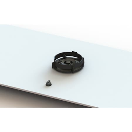 PITT Cooking Air Series 9 Inch Wide 1 Burner Natural Gas Cooktop with Safety Shut Off and Top Mounted Controls Black