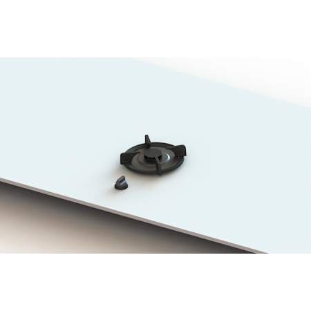 PITT Cooking Akan Series 9 Inch Wide 1 Burner Natural Gas Cooktop with Safety Shut Off Black
