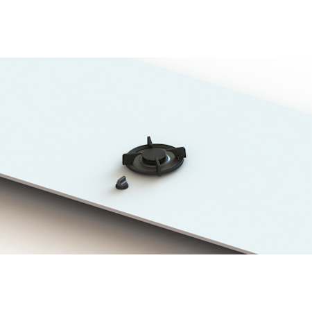 PITT Cooking Altar Series 9 Inch Wide 1 Sealed Burner Natural Gas Cooktop with Top Mounted Controls Black