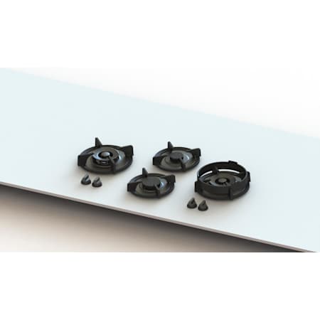 PITT Cooking Dempo Series 34 Inch Wide 4 Burner Liquid Propane Cooktop with Easy to Clean Parts and Safety Shut Off Black