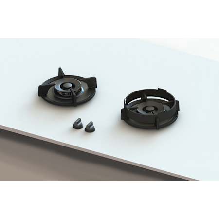PITT Cooking Bromo Series 26 Inch Wide 2 Sealed Burner Liquid Propane Cooktop with Automatic Spark Ignition Black