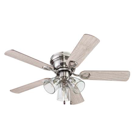 Portage Bay Renton 42" 5 Blade Indoor LED Ceiling Fan with Reversible Blades Brushed Nickel