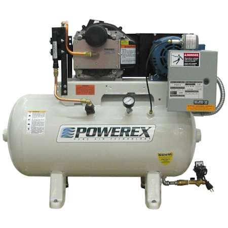 Powerex 3 HP 30 Gal 145 Max PSI Stationary Electric (460 Volt 3 Phase) Scroll Air Compressor N/A