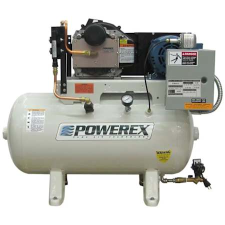 Powerex 5 HP 60 Gal 116 Max PSI Stationary Electric (208, 230 Volt 1 Phase) Scroll Air Compressor with Dryer N/A