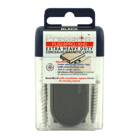 Precision Lock 4-3/8"-5-1/4" Long Steel Magnetic Latch Black