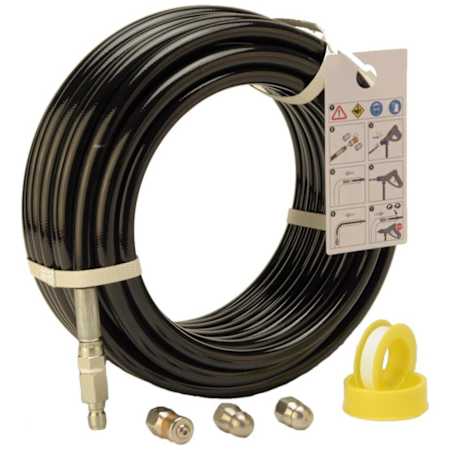 Pressure-Pro Pressure-Pro 1/4" 50-Foot Jetter Hose & 3 Nozzles Drain Cleaning Kit (5000 PSI) N/A