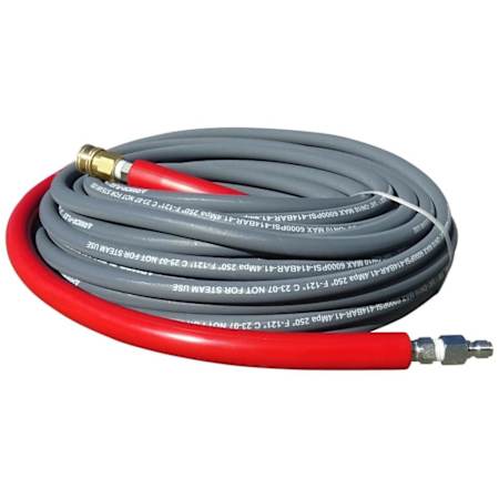 Pressure-Pro Pressure-Pro 100-Foot (3/8") 6000 PSI Gray Non-Marking High Pressure Hose w/ Quick Connectors (Hot / Cold Water) N/A