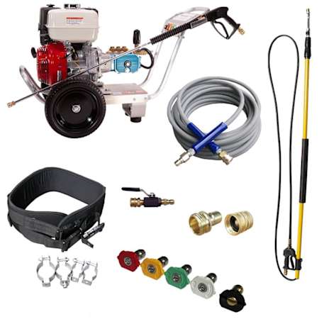 Pressure-Pro Pressure-Pro 4000PSI Basic Start Your Own Pressure Washing Business Kit with CAT Pump, Honda GX Engine and Aluminum Frame N/A