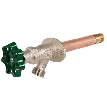 Prier Products 1/2" MPT x 1/2 Sweat Handle-Operated Freezeless Residential Wall Hydrant with 8" Insertion Satin Nickel