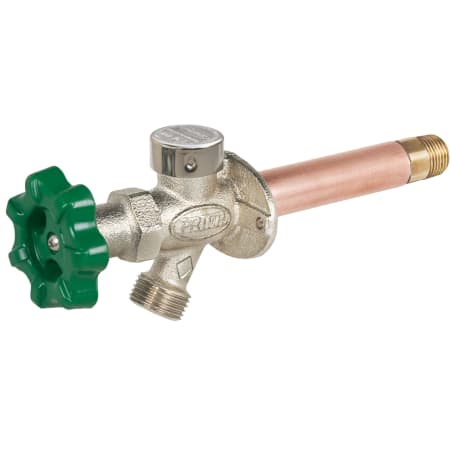 Prier Products 1/2" Crimp PEX Handle-Operated Freezeless Residential Wall Hydrant with 10" Insertion Satin Nickel