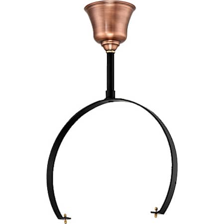 Primo Lanterns Half Yoke Ceiling Mount Black