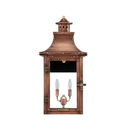 Primo Lanterns Royal 10" Wide 2 Light Outdoor Wall-Mounted Lantern in Electric Configuration Copper