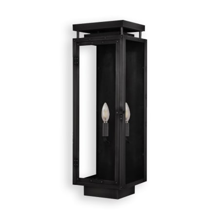Primo Lanterns Yorkshire 2 Light 27" Tall Outdoor Wall Sconce Black