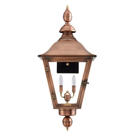 Primo Lanterns 35-3/4 x 16-1/4 Inch Oak Alley Electric Lantern Aged Copper