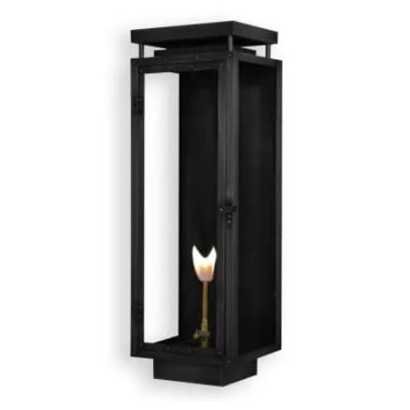 Primo Lanterns Yorkshire 32" Tall Outdoor Gas Lantern Wall Sconce with Electronic Spark Igniter Black