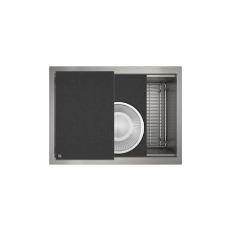 Prochef by Julien Prostation 27" Undermount Single Basin Stainless Steel Kitchen Sink with Basin Rack, Basket Strainer, Colander and Cutting Board Brushed Stainless Steel