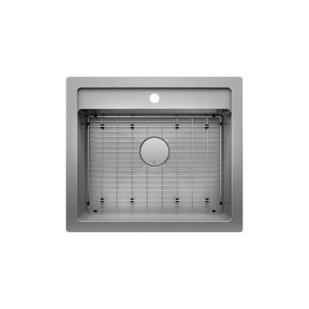 Prochef by Julien Proinox H60 25" Drop In or Undermount Single Basin Utility Sink with Basin Rack Included Brushed Stainless Steel