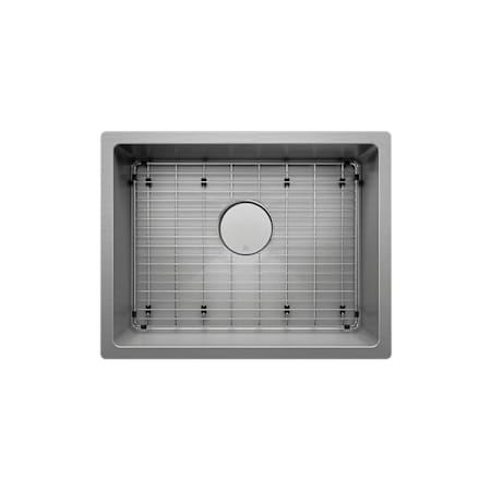Prochef by Julien Proinox H60 23" Undermount Single Basin Stainless Steel Kitchen Sink with Basin Rack and Basket Strainer Brushed Stainless Steel